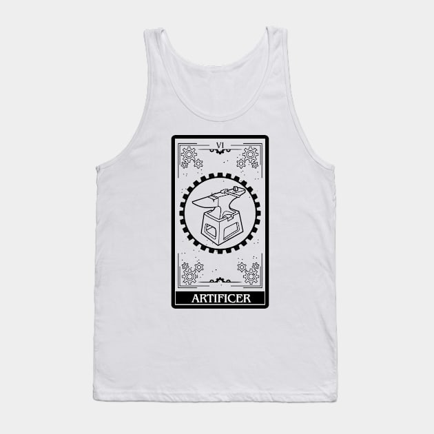 Artificer Tarot Card D&D Nat 20 Dungeons & Dragons T-Shirt Black Tank Top by JaeSlaysDragons